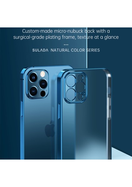 Apple iPhone 13 Pro Için Natural Color Serisi Düşmeye Dayanıklı Galvanik Yumuşak Tpu Telefon Kılıfı - Mavi (Yurt Dışından)