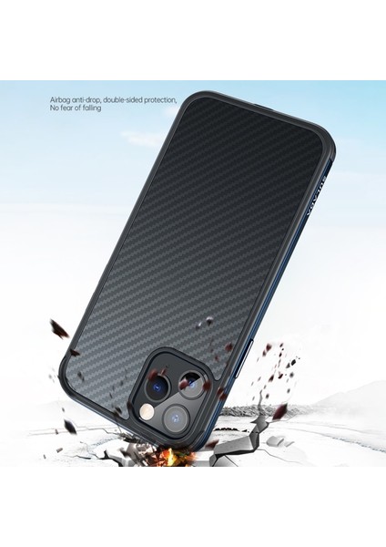 iPhone 11 Için Tam Korumalı Karbon Fiber Doku Telefon Kılıfı - Yeşil (Yurt Dışından)