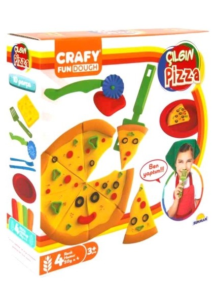 Sunman, Crafy Çılgın Pizza Oyun Hamuru Seti 200 gr