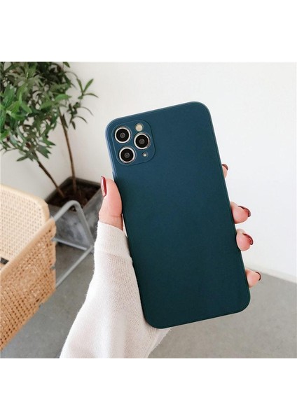 Apple Lansman Likid Silikon Kamera Korumalı Kılıf Lacivert-Iphone 7-8