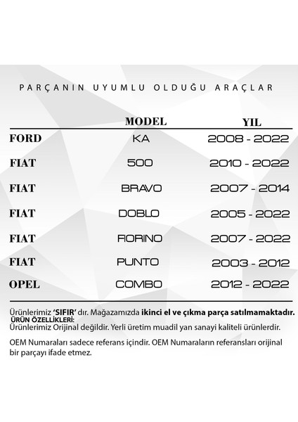 Alpha Auto Part Fiat Doblo,fiorino,ford Ka, Opel Combo Için Bijon Civatası