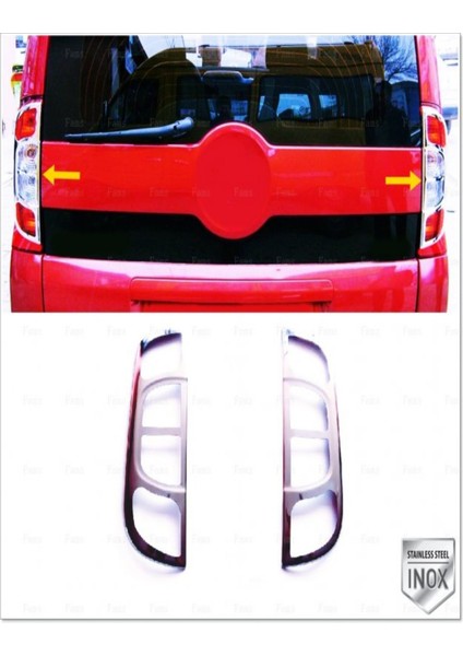 Peugeot Bipper Krom Stop Çerçeve 2 Parça 2008> Paslanmaz Çelik fiyatları