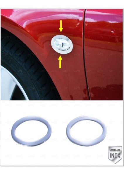 Citroen C3 Krom Sinyal Çerçeve 2 Parça 2009-2016 Paslanmaz Çelik