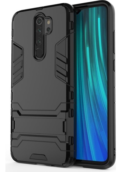 Xiaomi Redmi Note 8 Pro Için Plastik + Tpu Telefon Kılıfı - Siyah (Yurt Dışından)