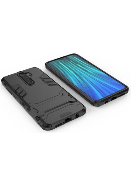 Xiaomi Redmi Note 8 Pro Için Plastik + Tpu Telefon Kılıfı - Siyah (Yurt Dışından)