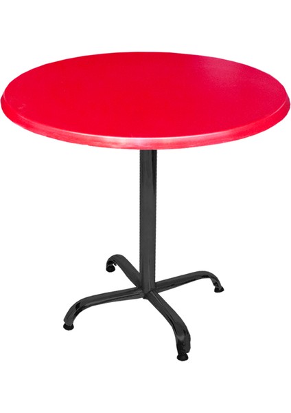 Indigo Werzalit Yuvarlak Mutfak Masası 80CM Çap (Esb Siyah) - Kırmızı