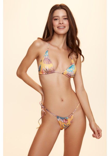 Marine Ipli Bikini Tek Alt Yaprak Desenli 229203