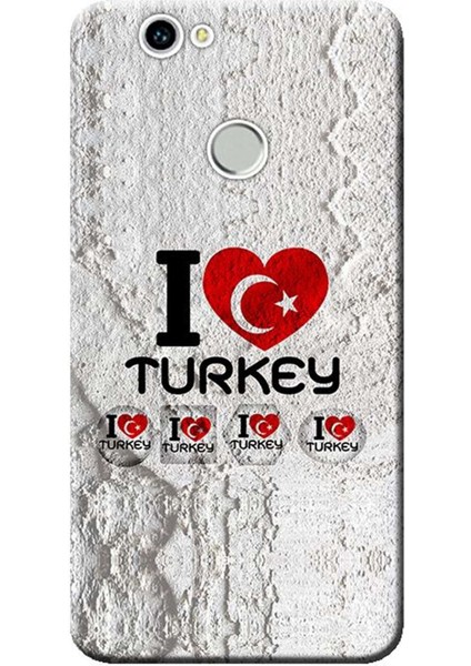 Huawei Nova Kılıf Desen Baskılı Silikon Kapak I Love Turkey STK:158