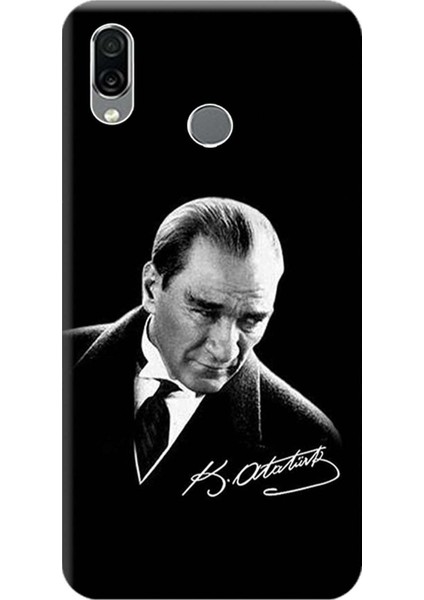 Huawei Honor Play Kılıf COR-L29 Desen Baskılı Silikon Kapak Mustafa Kemal Atatürk STK:390