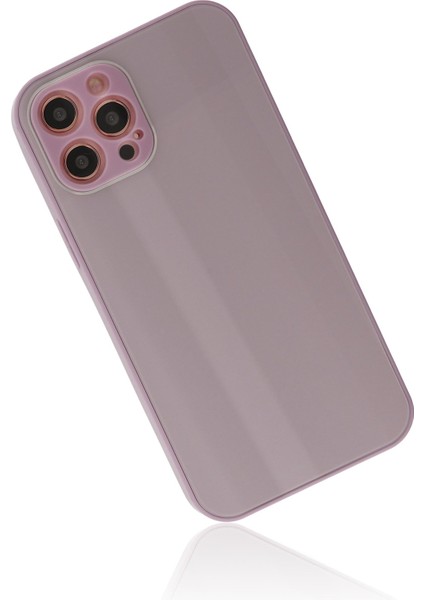 Apple iPhone 12 Pro Max Kılıf Glass Kapak - Mor