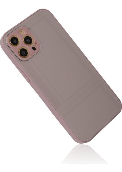 Apple iPhone 12 Pro Max Kılıf Glass Kapak - Mor
