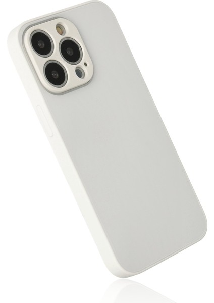 Apple iPhone 13 Pro Max Kılıf Glass Kapak - Beyaz