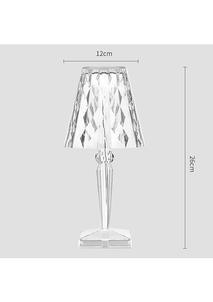 puluz Kristal Taşlı Masa Lambası -Şeffaf (Yurt Dışından)