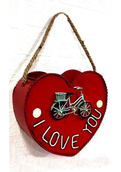 Metal Kalp Temalı Love Duvar Süsü&gazetelik&saksı modelleri