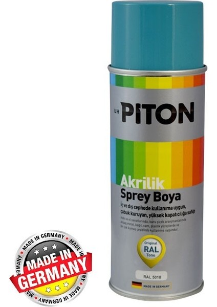 Akrilik Sprey Boya 400 Ml Ral5018 Turkuaz