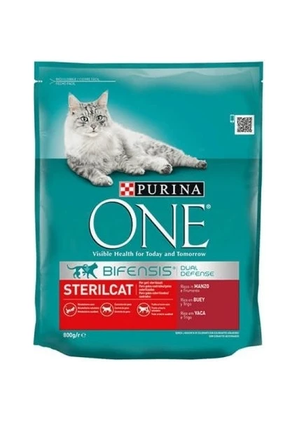 One Sterilised Sığır Etli Kısırlaştırılmış Kedi Maması 800 gr