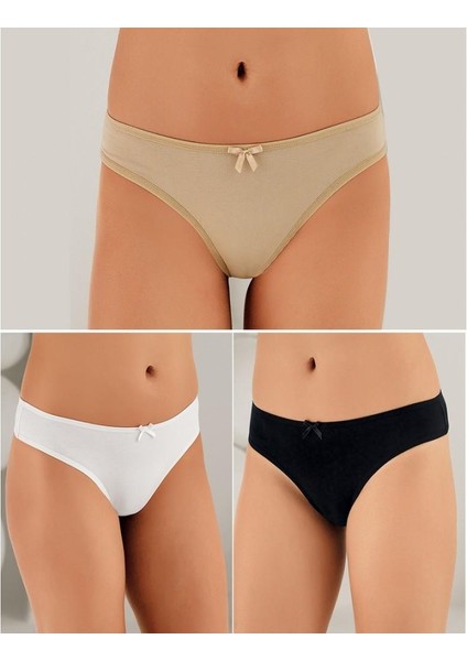 MB3089 6 ' Lı Kadın Çok Renkli Likralı Düz Külot