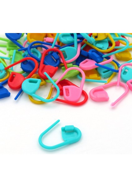 Mira Hobby Renkli Plastik Çengelli Iğne (1 PAKET-100 Adet)