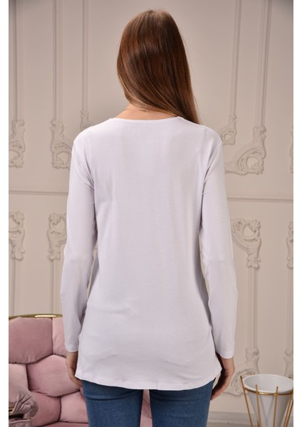 Uzun Kollu Baskılı Hamile Tişört indirimleri