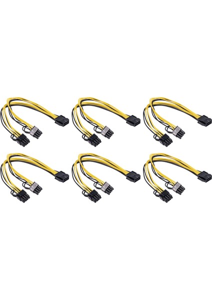 Splitter 11.8 "grafik Kartı Konektörü 8pin - 2x 8pin (6 + 2) Güç Kablosu 6 Parça (Yurt Dışından)