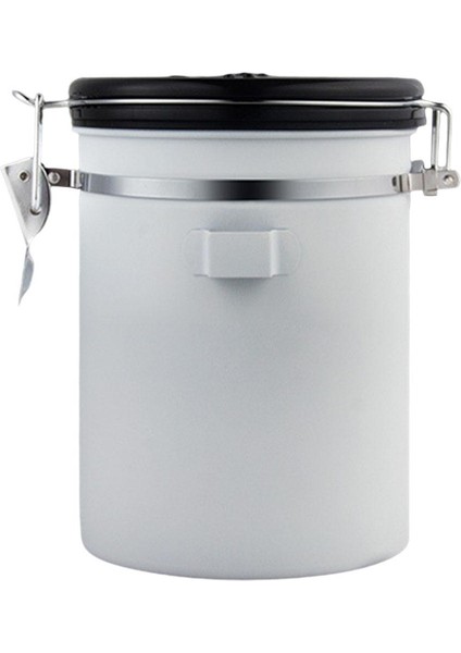 Kahve Şekeri Teneke Kutu Mutfak Saklama Kapları Hava Sızdırmaz Kapak Hava Geçirmez Beyaz