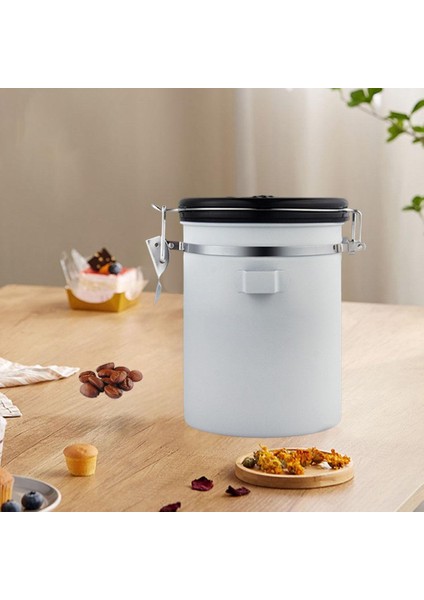 Kahve Şekeri Teneke Kutu Mutfak Saklama Kapları Hava Sızdırmaz Kapak Hava Geçirmez Beyaz fiyatları