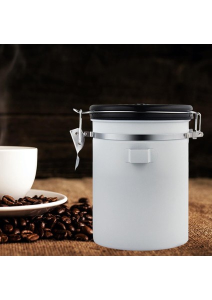 Kahve Şekeri Teneke Kutu Mutfak Saklama Kapları Hava Sızdırmaz Kapak Hava Geçirmez Beyaz indirimleri