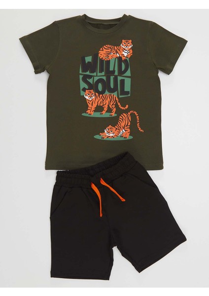 Üç Kaplan Erkek Çocuk T-Shirt Şort Takım modelleri
