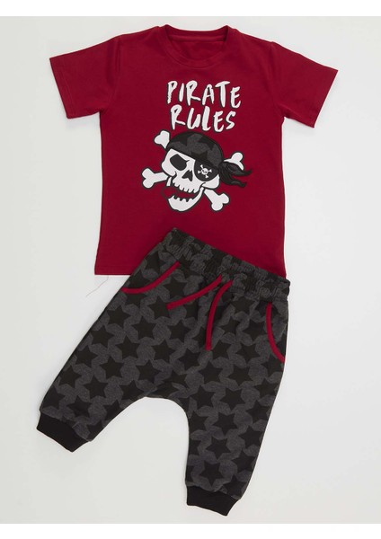 Korsan Kuralı Erkek Çocuk T-shirt Kapri Şort Takım modelleri