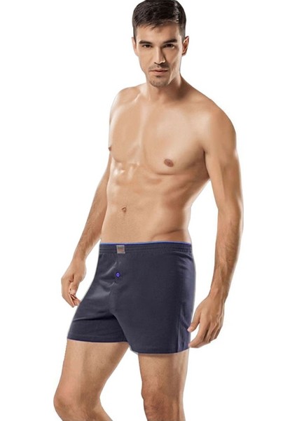 6'lı Paket Penye Düz Erkek Boxer
