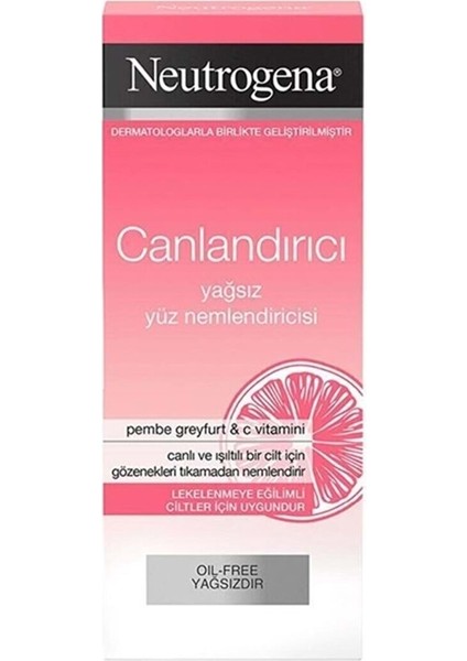 Canlandırıcı Yağsız Yüz Nemlendirici Krem 50 ml