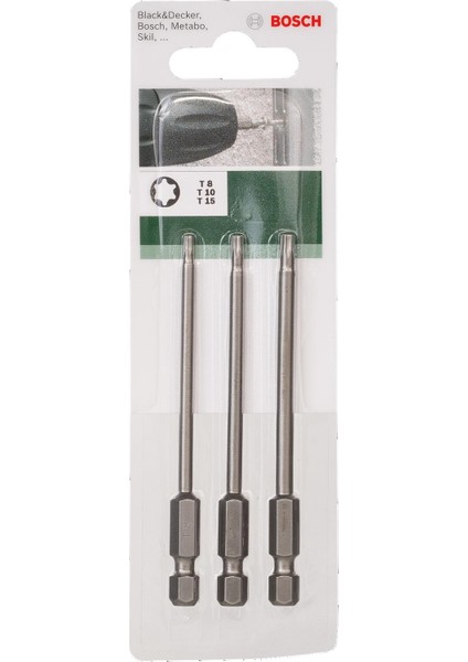 Torx Vidalama Ucu Seti T8/10/15*89 Mm 3'Lü 2609255971 Bosch fiyatları