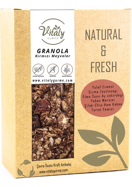 Katkısız Granola Kırmızı Meyveler 320 gr