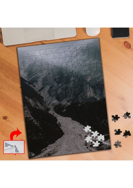 Dağ Yolu, Kayalıklar, Doğa 240 Parça Puzzle Yapboz TABLO-1719