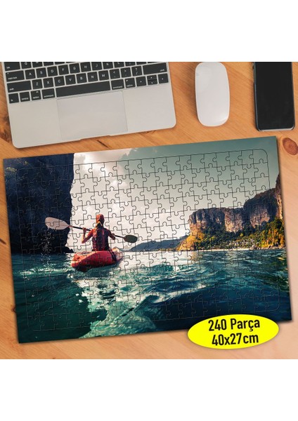 Denizde Kano Turu 240 Parça Puzzle Yapboz TABLO-101571447