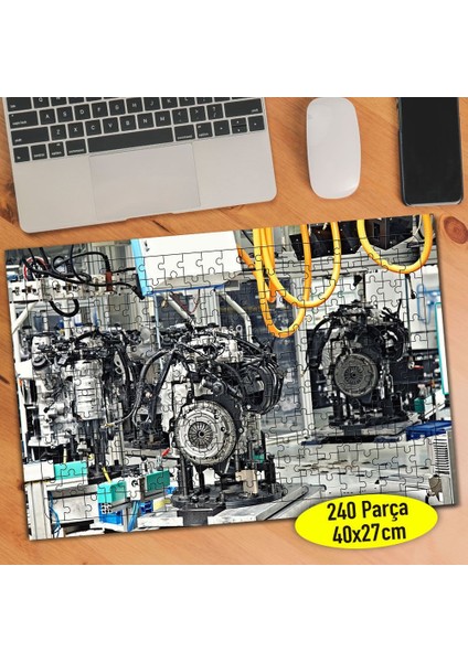 Araba Yapan Robotlar Endüstri 240 Parça Puzzle YAPBOZ-41033845