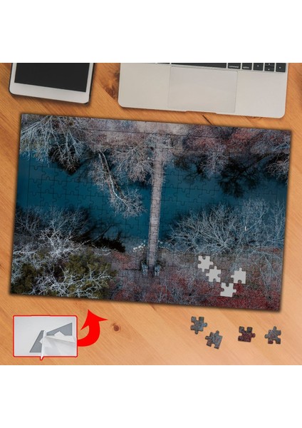 Kuş Bakışı Deniz Üstü Köprü 240 Parça Puzzle Yapboz TABLO-551910