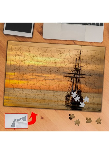 Denizde Yelkenli Tekne 240 Parça Puzzle Yapboz TABLO-C0198