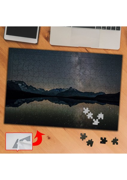 Yıldızlı Galaksi Gökyüzü,doğa 240 Parça Puzzle Yapboz TABLO-3711