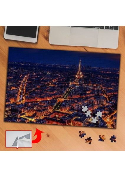Paris, Eyfel Şehri Manzara 240 Parça Puzzle Yapboz TABLO-3735