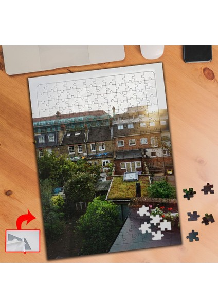 Şehirdeki Evler, Manzara 240 Parça Puzzle Yapboz TABLO-90396