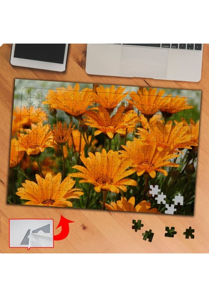 Turuncu Kır Çiçekleri 240 Parça Puzzle YAPBOZ-KS70396