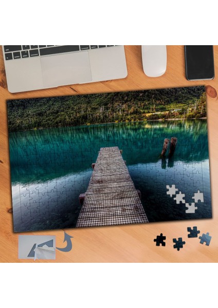 Göl Üstünde Tahta Iskele-Manzara 240 Parça Puzzle Yapboz TABLO-165