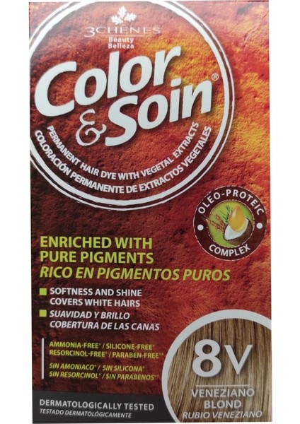 Color Soin Saç Boyası 8V Veneziano Sarısı