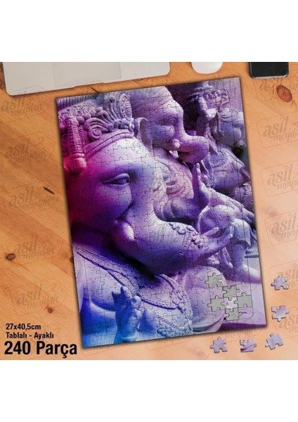 Asil Hobi Fil - Heykel - Tapınak - Buda Yapboz - Ayak Destekli Çerçeveli 240 Parça Puzzle