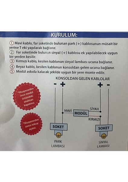 Amerikan Park Modülü Düğmeli / LAYE03