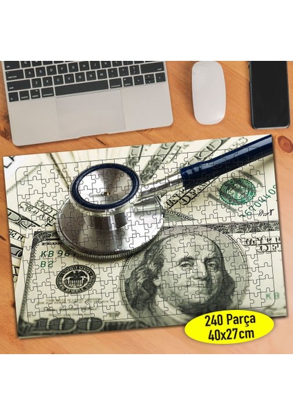 Sağlık Sektörü Dolar ve 240 Parça Puzzle YAPBOZ-28609