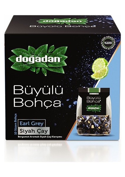Bitki Çayı Büyülü Bohça Earl Grey Siyah Çay 10' Lu