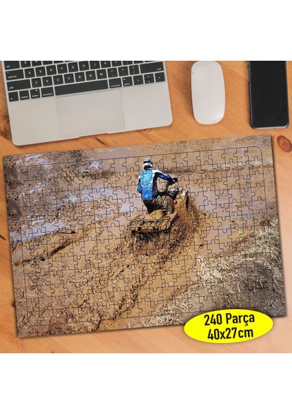 Zorlu Parkurda Atv ile Safari 240 Parça Puzzle YAPBOZ-73792951