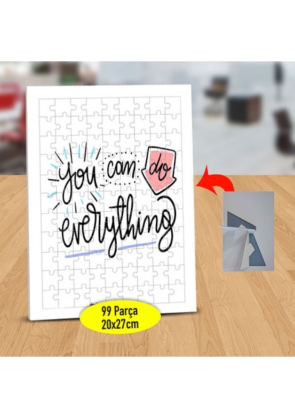You Can Do Yazılı 99 Parça Puzzle Yapboz TABLO-23-2147754176